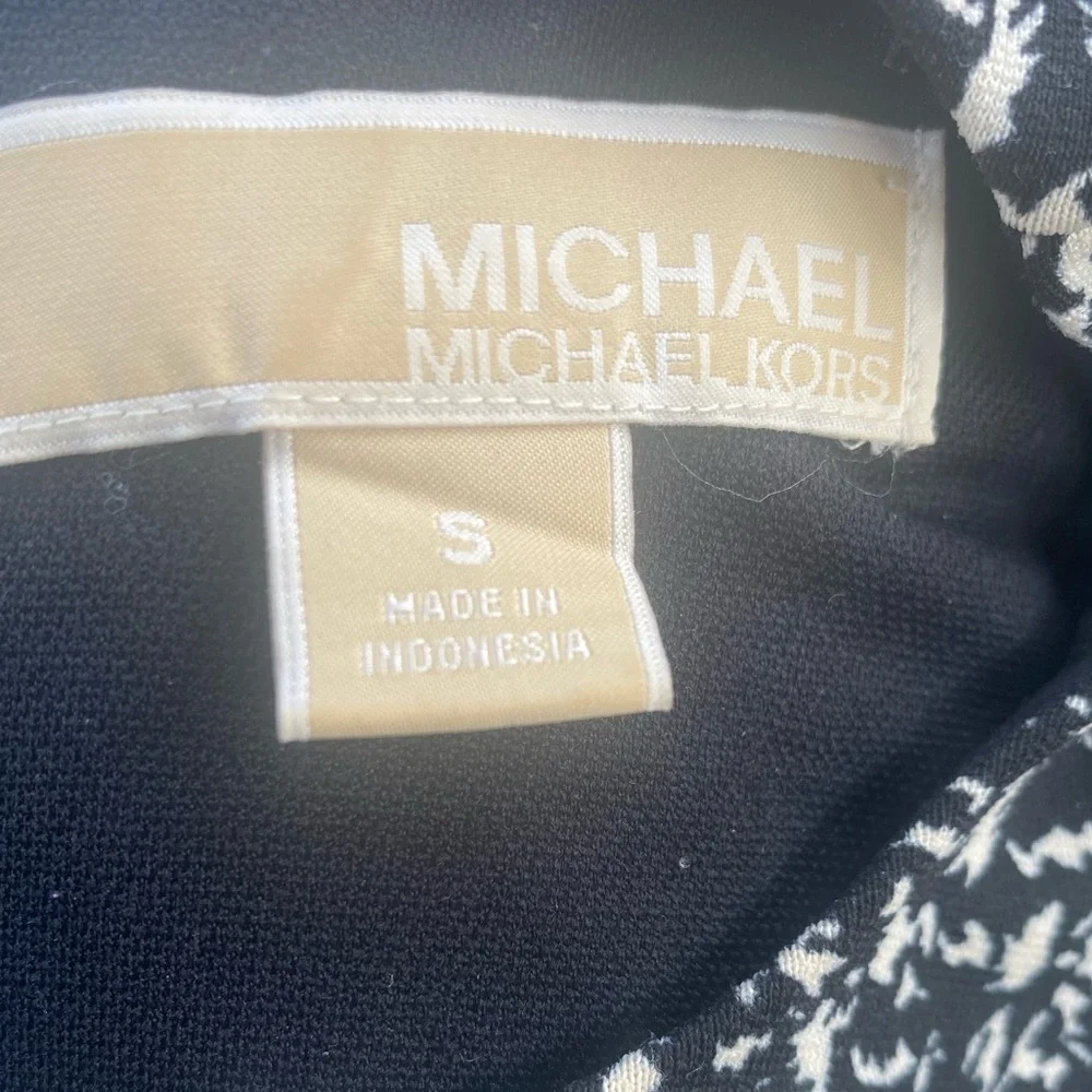 Michael Kors Monochrome Patterned Mini Dress